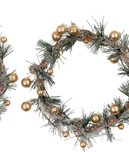 2199 WREATHS GOLD BERRY S/3